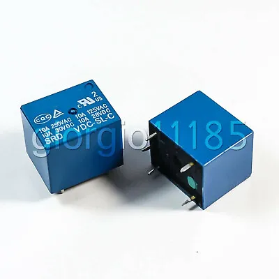 US Stock 10pcs Mini 6V DC Power Relay SRD-6VDC-SL-C PCB Type • $12.97