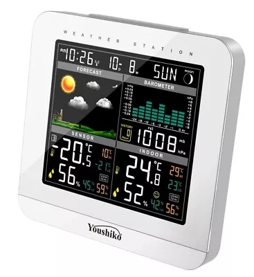 Weather Station With MSF Radio Control Clock ( UK Version ) Indoor / Outdoor • £49.99