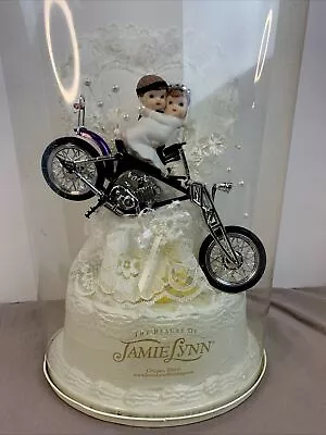 Jamie Lynn - Chopper Motorcycle Bride & Groom Wedding Cake Topper • $29.54