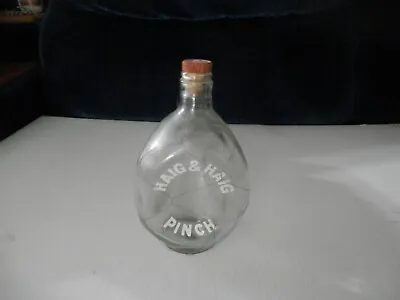 VIntage Haig & Haig Pinch Empty Bottle Scots Whisky 3 Sided Dimple Wire Wrapped • $18.50