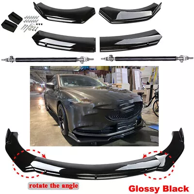 For Mazda 3 Mazdaspeed3 Front Bumper Lip Body Kit Spoiler Splitter Gloss Black • $59.99