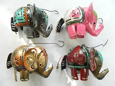 Metal Elephant Garden Ornament Hanging Tea Light Holder - Assorted Colours • £13.99