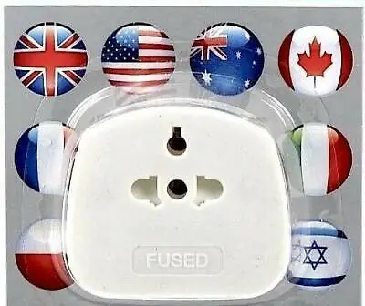 EU US  Canada To UK Tourist Travel Plug Adapter 3 Pin Adapter 13 Amp Fused • £5.04