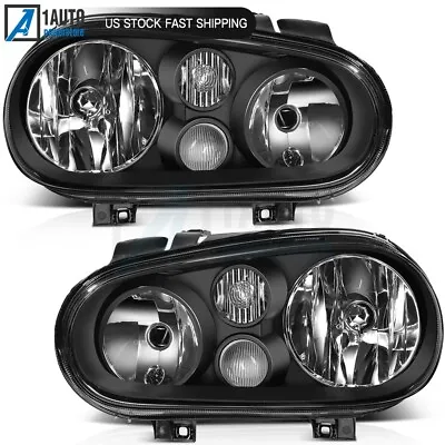 $87.09 • Buy Headlights Assembly Left+Right For 1999-2006 Volkswagen Golf Cabrio 1.8L 2.0L