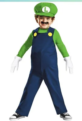 Super Mario Brothers Boys Luigi Costume Size S 4-6. New With Tags! • $17.99