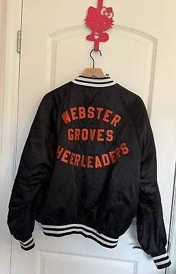 Vintage 1998 Webster Groves Cheerleader Varsity Bomber Jacket “Carrie”  • $14