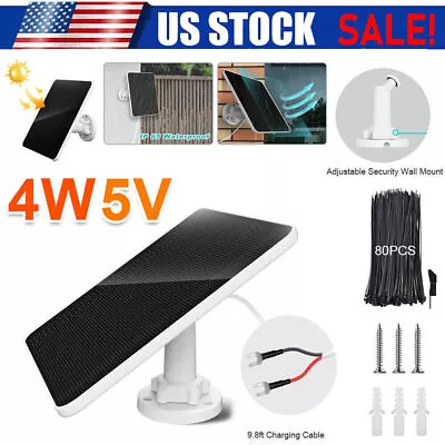 4W Solar Panel Charger For Ring Video Doorbell 4/3/2 Solar Charger W/Power Cable • $17.29