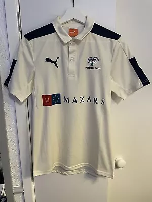 Yorkshire Classic Retro Cricket Shirt Puma Adult Small • £40