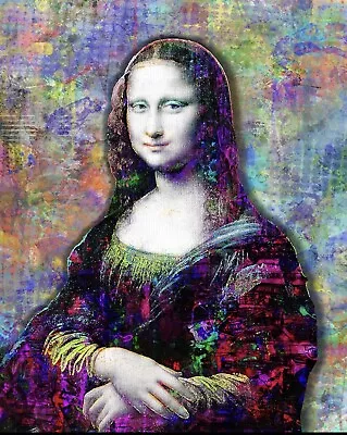 Mona Lisa Pop Art 8x12in Poster Mona Lisa Tribute  Pop Art  Free Shipping Us • $16.99