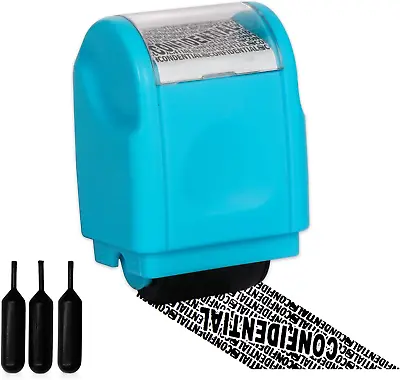 Identity Theft Stamp Identity Guard Roller Stamp Wide Rolling Security Stamp ID • £9.83
