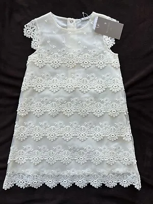 NWT Girls Mayoral Chic Cream Ivory Lace Fancy Dressy Dress GORGEOUS Sz 6 • $49.99