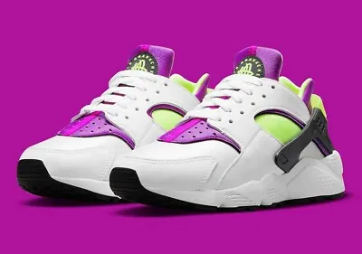 £87.22 • Buy Women's Size 6 Nike Air Huarache 'Magenta' Shoe White Neon Yellow DH4439-101