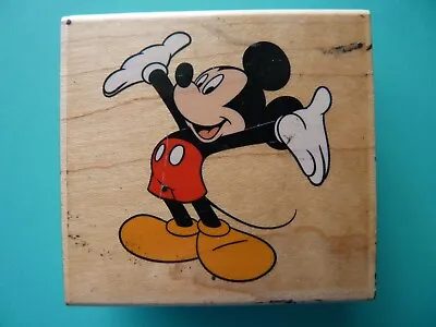 Disney Mickey Mouse Arms Outstretched ALL NIGHT MEDIA Rubber Stamp  • $11.99