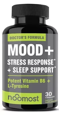 Mood + Anxiety Relief + Sleep Support - Vitamin B6 & L-Tyrosine Supplement USA • $12.95