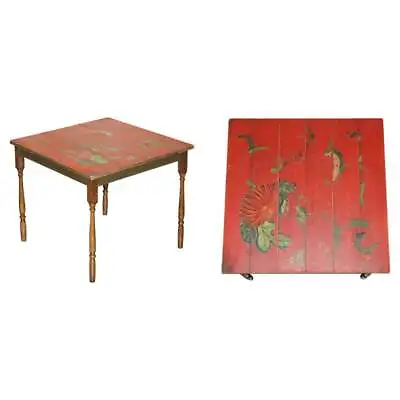 1 Of 10 Antique Hand Painted French Pine Vendange Wine Tasting Tables Lovely! • $1058.29
