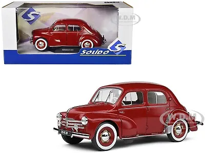 Box Dented 1956 RENAULT 4CV RED 1/18 DIECAST MODEL CAR BY SOLIDO S1806606 • $9.50