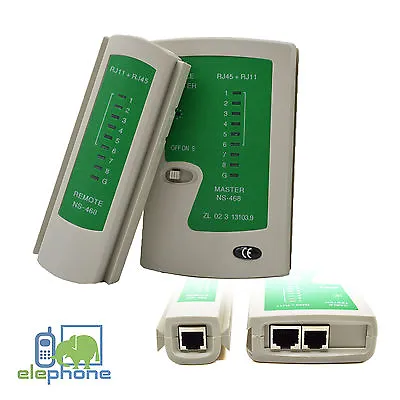 RJ45 CAT5e CAT6 RJ11 Network Cable Tester Ethernet LAN PC Wire Lead Testing Tool • £6.95