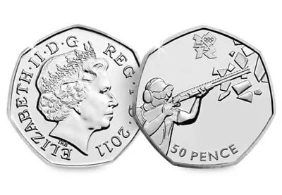 Shooting Olympic 50p -circulated • £3.99