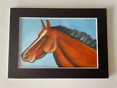 Original Oil Painting Artwork 5 X 7 Including Beautiful Brown Horse • $9.99