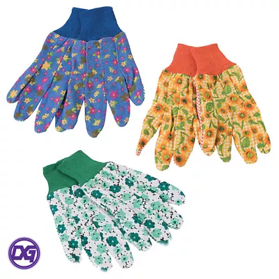 Silverline Ladies Floral Gardening Gloves Medium (3 Pairs) • £3.75