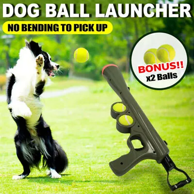$21.59 • Buy Dog Tennis Ball Gun Launcher Pet Play Outdoor Toy Fetch Throw Interactive Toy