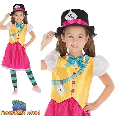 £21.09 • Buy Bristol Novelty Mad Hatter Girl Kids Childs Fancy Dress Costume