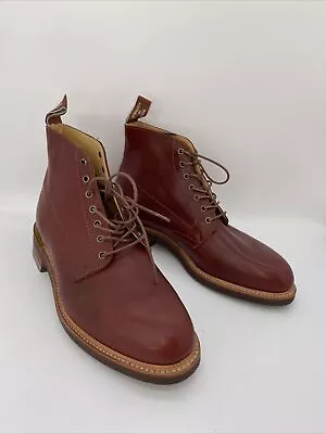 RM Williams Boots Mens AU 9 G WF Rickaby Warwick Yearling Leather Lace Up • $339