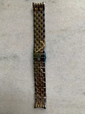 MICHELE LARGE SPORT SAIL 2 Tone Gold SS 21mm Watch Bracelet OEM • $349