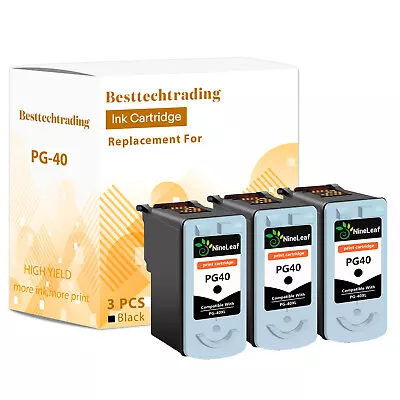 3PK PG-40 Ink Cartridge Replacement For Canon PIXMA MP180 MP210 MP450 MX310  • $41.98