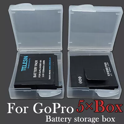 5 X For GoPro 10 9 8 7 6 5 4 Plastic Storage Box Battery Cover Case Antioxidant • $10.59