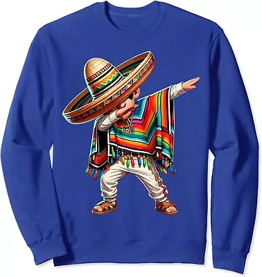 Mexican Boy Dabbing Poncho Cinco De Mayo Unisex Crewneck Sweatshirt • $26.99