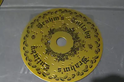 New  Brahm's Lullaby  Metal Disc 4.75  (4 3/4 ) Music Box Disk • $14.99