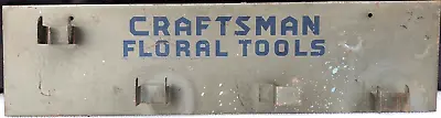 Circa 1950’s CRAFTSMAN FLORAL TOOLS Metal Rack Sign Store Display • $65