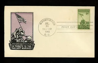 US FDC #929 Ioor M-10 1945 Washington DC Iwo Jima WWII Marines Military HC • $8.99