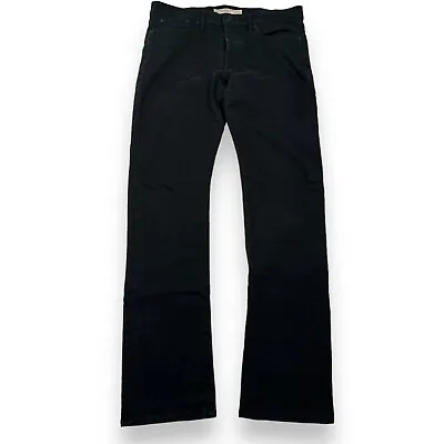 Burberry Brit Jeans Men's 32 X 32 Black Denim Stretch Button Fly Straight Leg • $84.99