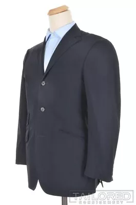 DAVID CHU Solid Blue 100% Wool Mens Blazer Sport Coat Jacket - 38 R • $75