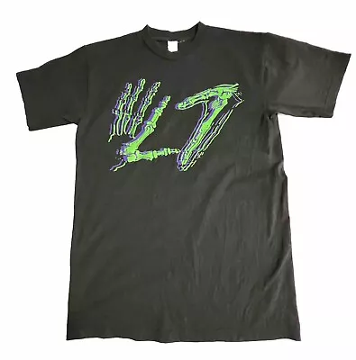 L7 Band Shirt Large 1990s Vintage  Single Stitch Skeleton Hands Original 2 Sided • $145