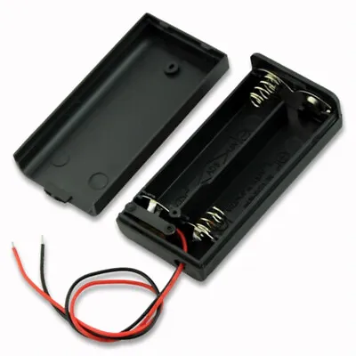 2x 2-AA Slots Battery Spring Clip 3V Holder Case Plastic With On/Off Switch Lid • $7.69