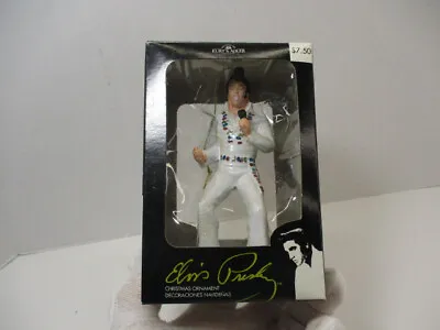 ELVIS PRESLEY Christmas Ornament By Kurt Adler # ZWEMP1901 White Jumpsuit EC • $11.97