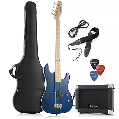 Full Size Electric Bass Guitar W/ 15-Watt Amp - Right Handed Beginner Kit • $189.99