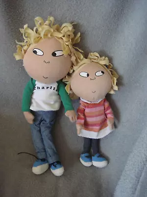Vintage 2005 Charlie & Lola Poseable Wired Dolls Soft Toys Lola Has No Sounds • £35