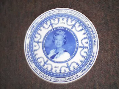 £3 • Buy Wedgwood Queens Ware Daily Mail Golden Jubilee Queen Elizabeth 1952 2002 Plate