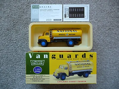 Lledo Vanguards VA20001 Leyland Comet Tanker National Benzole Yellow MIB COA • £9.95