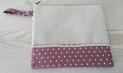£9 • Buy Large Make Up Bag Or Pencil Case Ipad Tablet Case Universal - Polka Dot - NEW