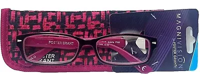 Magnivision By Foster Grant Reading Glasses Adella Pink CHOOSE MAGNIFICATION • $8.99