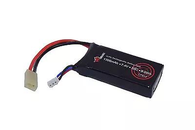 Airsoft  Battery 7.4V 1300mAh 30C LiPo Case Mini Tamiya LP013 Vapextech UK • £17.45