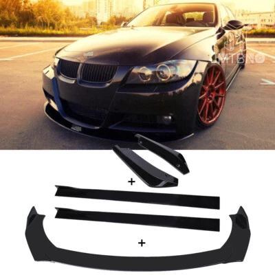 Glossy Front&Rear Bumper Lip Splitters+ Side Skirts For 3-Series E90 E91 F30 F31 • $165.75