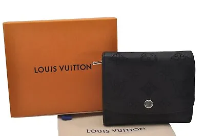 Authentic Louis Vuitton Mahina Portefeuille Iris Compact Wallet Black Box 2861I • $26