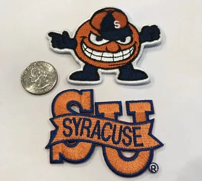 $8.99 • Buy (2)-SU SYRACUSE UNIVERSITY Embroidered Iron On Patches 3.25”X2.5”& 2 1/2”x 2”