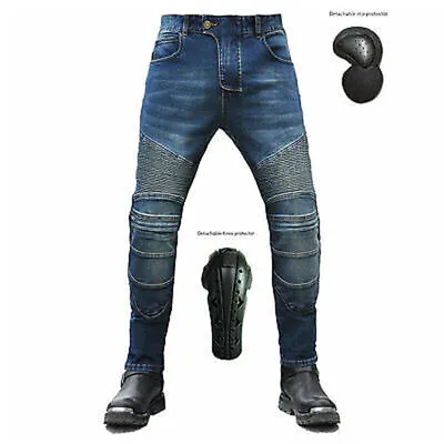 Waterproof Motorcycle Jeans Racing Pants Off Road Trousers Winter Warm CE Gear • $98.89